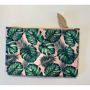 Ipsy Glam Bag August 2022 Pink Green Gold Monstera Leaves